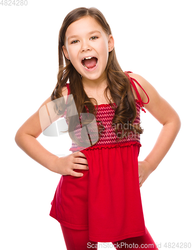 Image of Portrait of a happy little girl