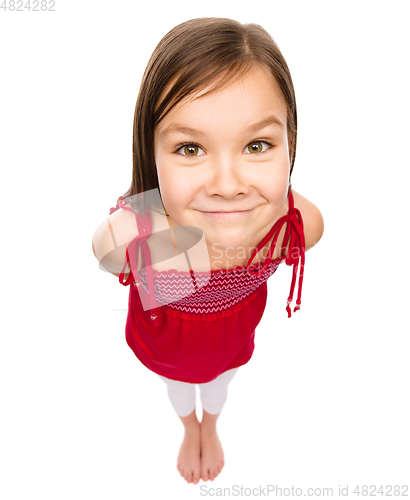 Image of Portrait of a happy little girl