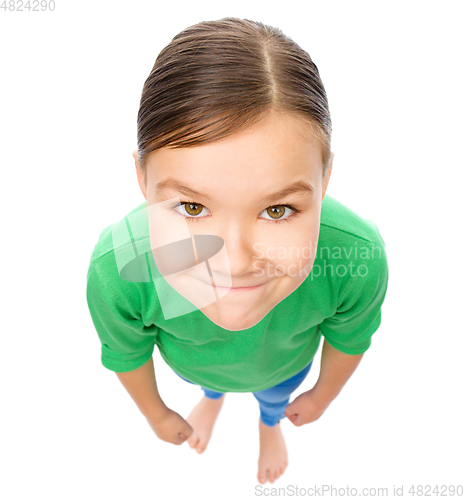 Image of Portrait of a funny little girl