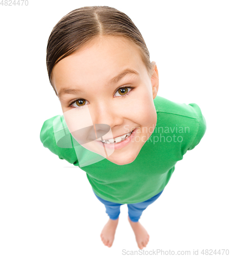 Image of Portrait of a funny little girl