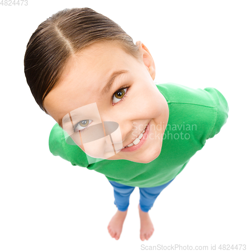 Image of Portrait of a funny little girl