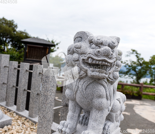 Image of Lion statue in temple