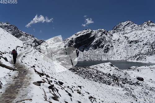Image of Snow mountains peak in Nepal Himalaya 