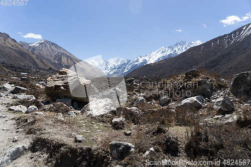 Image of Langtand valley trekking mountain in Nepal 