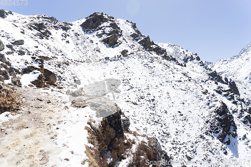 Image of Snow mountains peak in Nepal Himalaya 