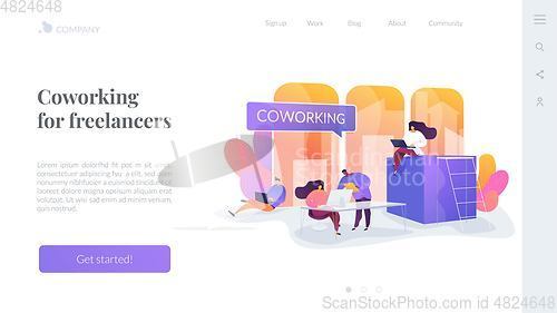 Image of Coworking landing page concept