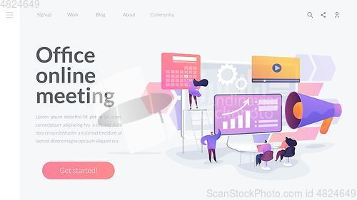 Image of Digital presentation landing page concept