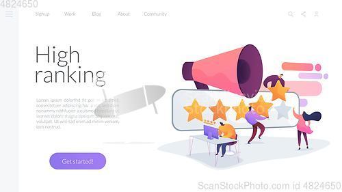 Image of Rating landing page concept