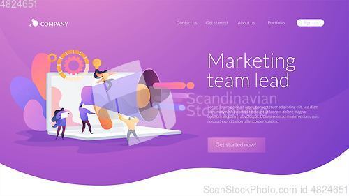 Image of Marketing team landing page concept