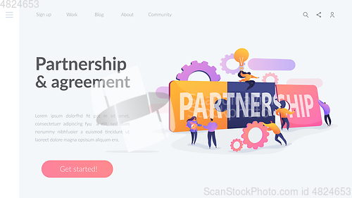 Image of Partnership landing page concept