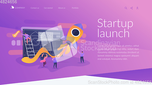 Image of Start up landing page concept