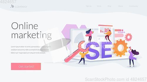 Image of SEO optimization landing page concept