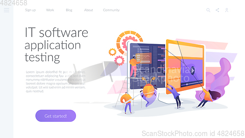 Image of Software testing landing page concept