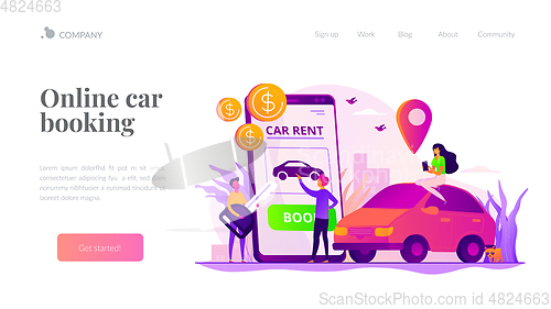 Image of Rental car service landing page template