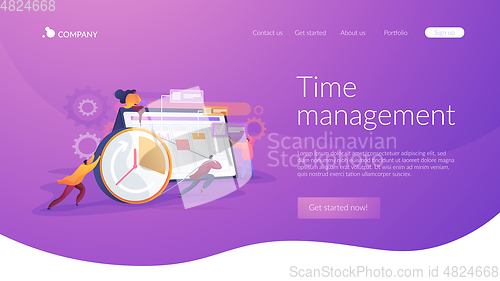 Image of Time management landing page concept