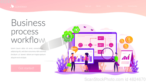 Image of Business process automation landing page template