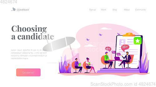 Image of Job interview landing page template