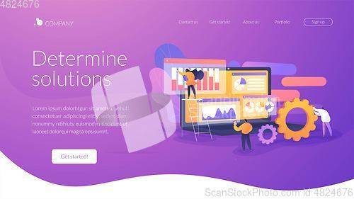 Image of Business analysis landing page concept