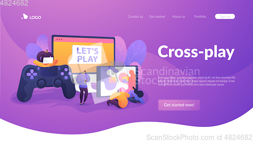 Image of Cross-platform play landing page template.