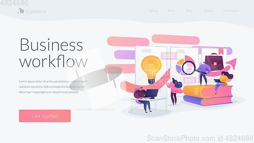 Image of Workflow landing page concept