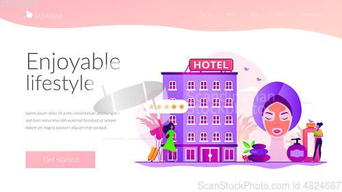 Image of Wellness and spa hotel landing page template