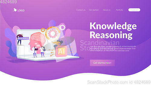 Image of Artificial intelligence landing page template.