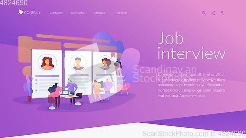 Image of Job interview landing page concept