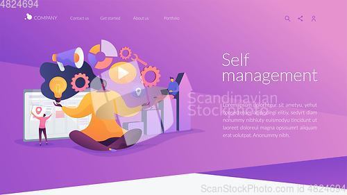 Image of Self management landing page concept