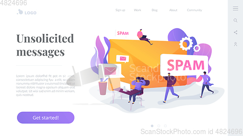 Image of Spam landing page template.