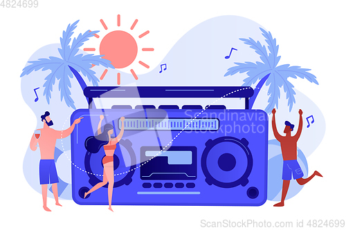 Image of Beach party concept vector illustration.