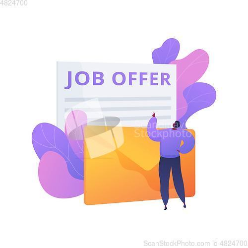 Image of Job offer letter vector concept metaphor