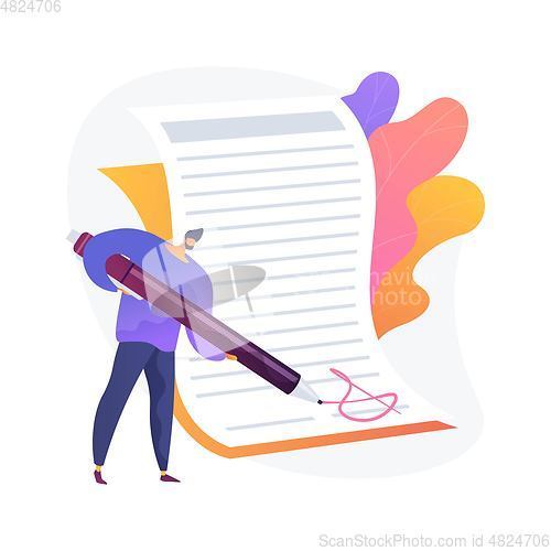 Image of Contract signing vector concept metaphor