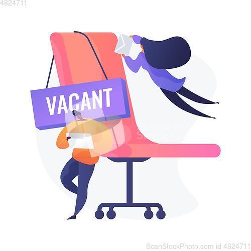 Image of Vacant job vector concept metaphor