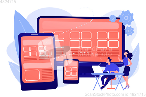 Image of Responsive web design concept vector illustration.