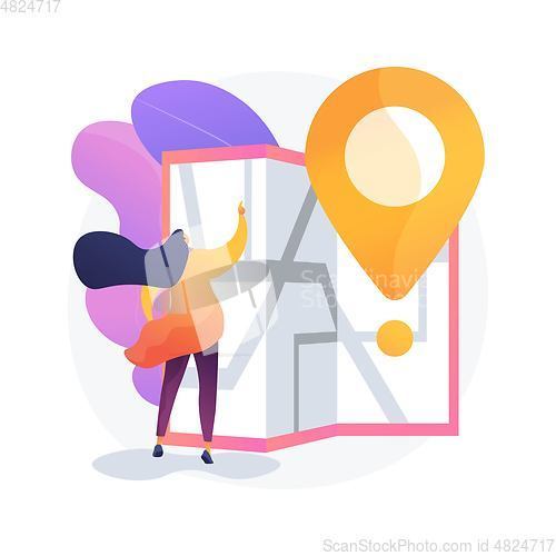 Image of Journey route planning vector concept metaphor