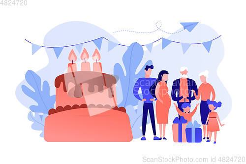 Image of Family tradition concept vector illustration.