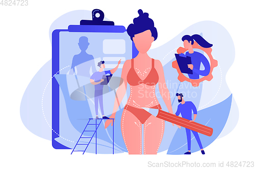 Image of Body contouring concept vector illustration.