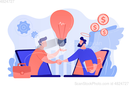 Image of Angel investor concept vector illustration