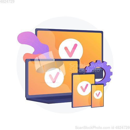 Image of Cross platform devices vector concept metaphor