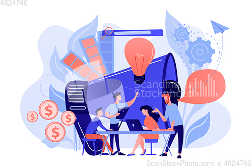 Image of Digital marketing team concept vector illustration.