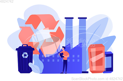 Image of Mechanical recycling concept vector illustration.