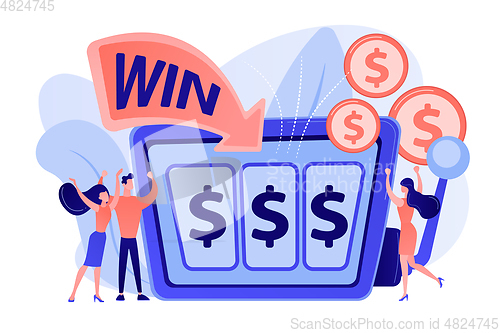 Image of Slot machine concept vector illustration.