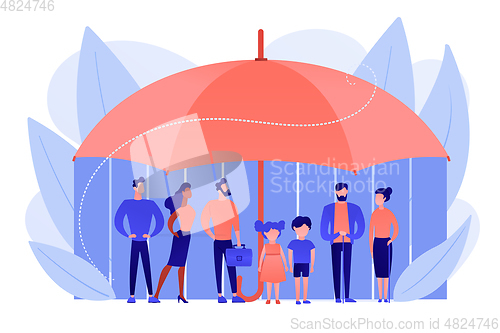 Image of Social insurance concept vector illustration.