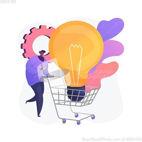 Image of Mall shopping vector concept metaphor.