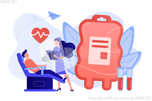 Image of Blood donation concept vector illustration.