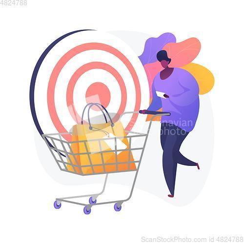 Image of Target sales vector concept metaphor