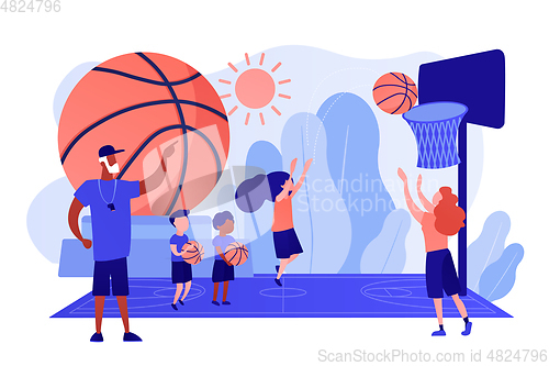 Image of Basketball camp concept vector illustration.