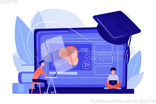 Image of Online education platform concept vector illustration.