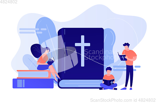Image of Holy bible concept vector illustration.