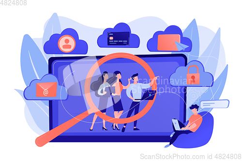 Image of Digital ethics and privacy concept vector illustration